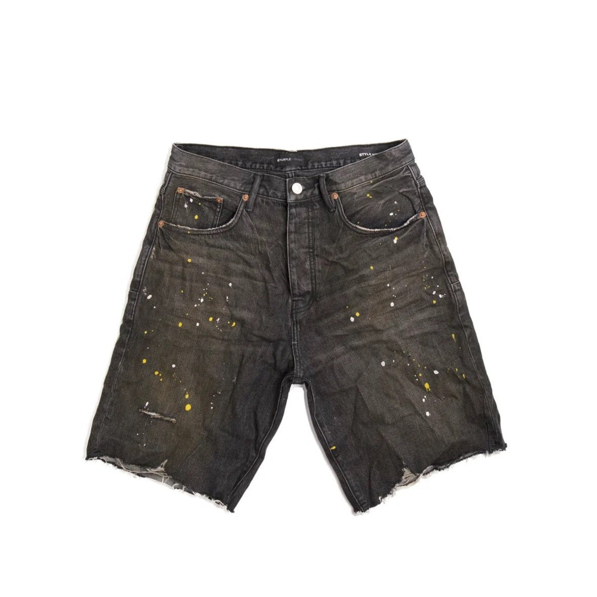 PURPLE BRAND P021 DIRTY TINTED VINTAGE BLACK SHORT