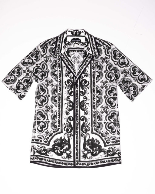 MAJOLICA PRINT COTTON SHIRT