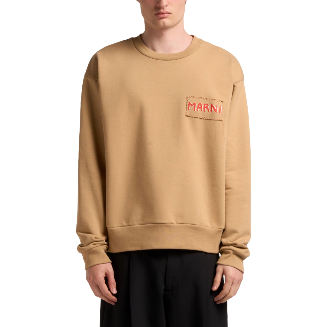 MARNI LOGO PRINT COTTON SWEATSHIRT
