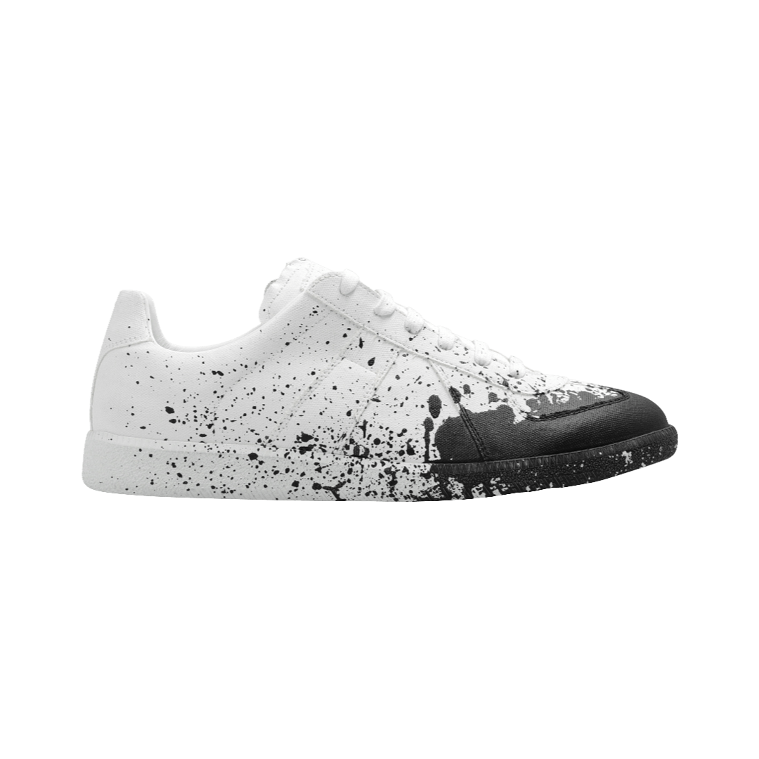 MAISON MARGIELA REPLICA SNEAKERS WHITE/BLACK PAINT SPLATTER