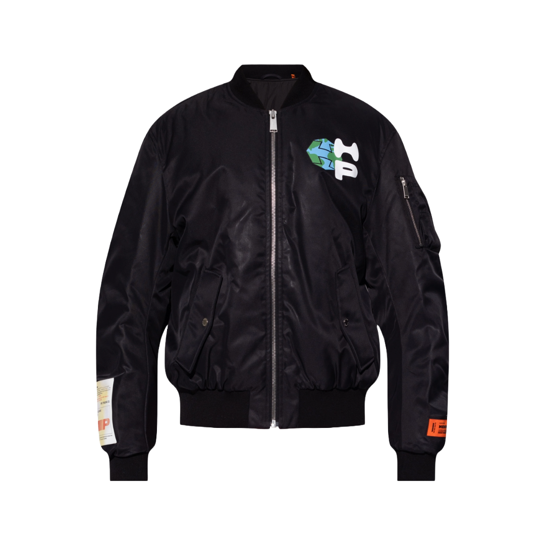 HERON PRESTON BLACK BOMBER JACKET