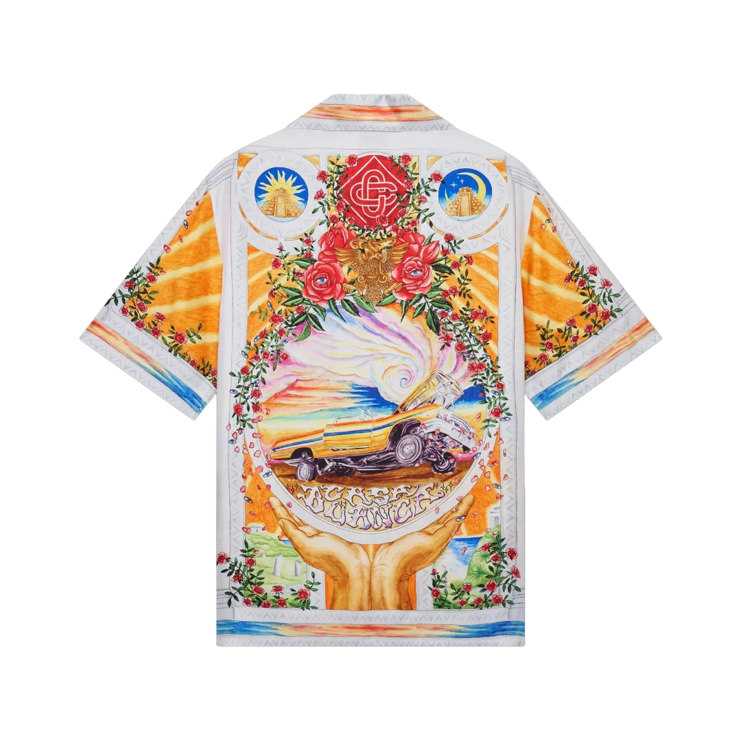 LA TORNADE DE ROSE SHORT SLEEVE SILK SHIRT UNISEX