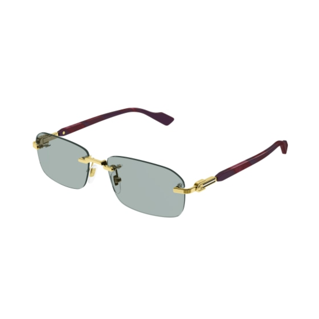 GUCCI GG1221S SUNGLASSES GOLD/BURGUNDY
