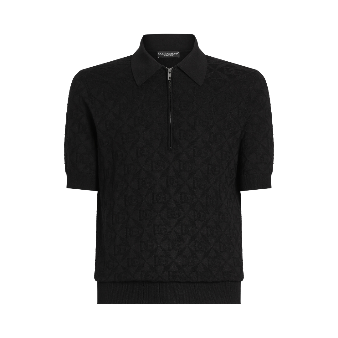 SILK POLO SHIRT WITH LOGO