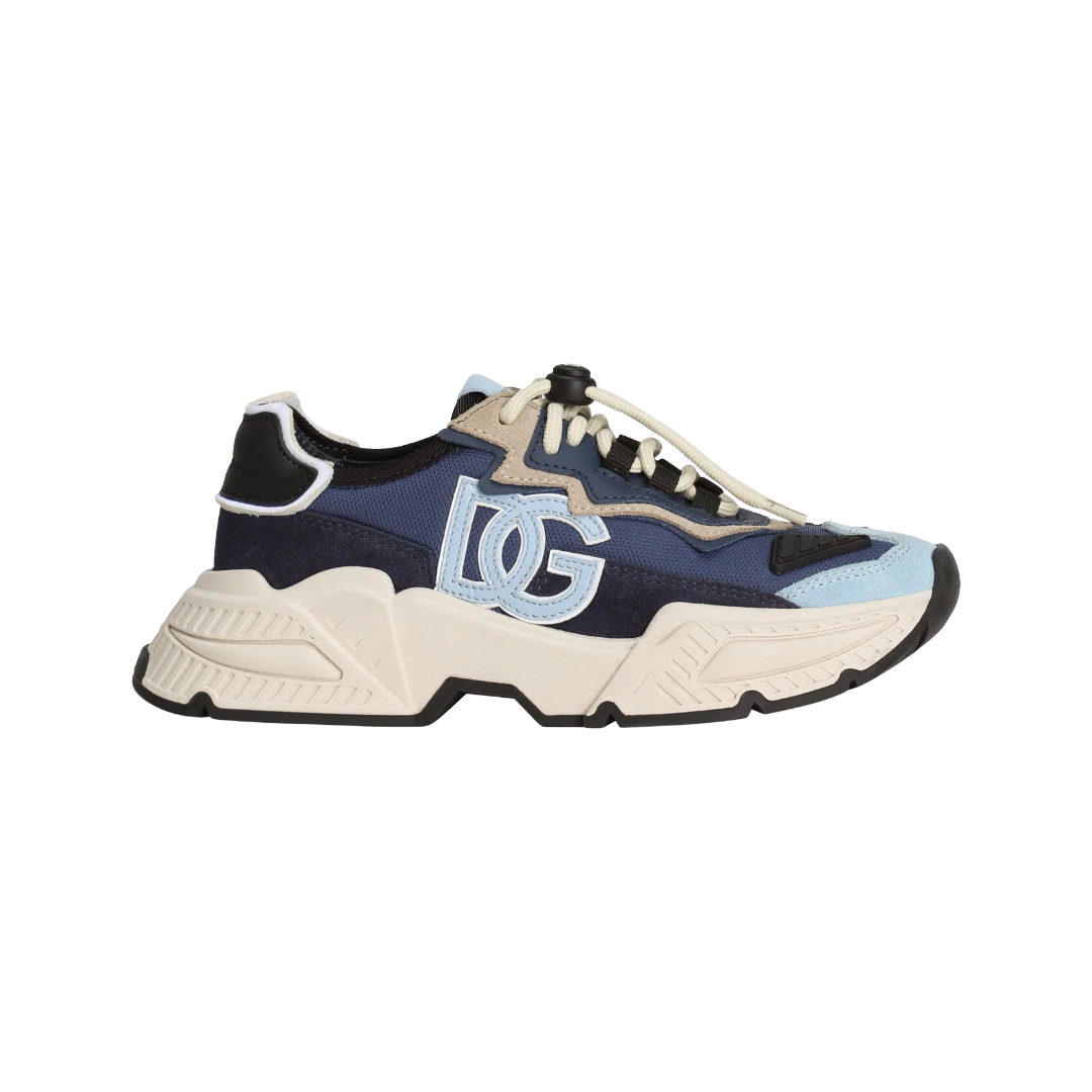 BLUE/BEIGE NYLON MESH DAYMASTER SNEAKERS WITH DG LOGO