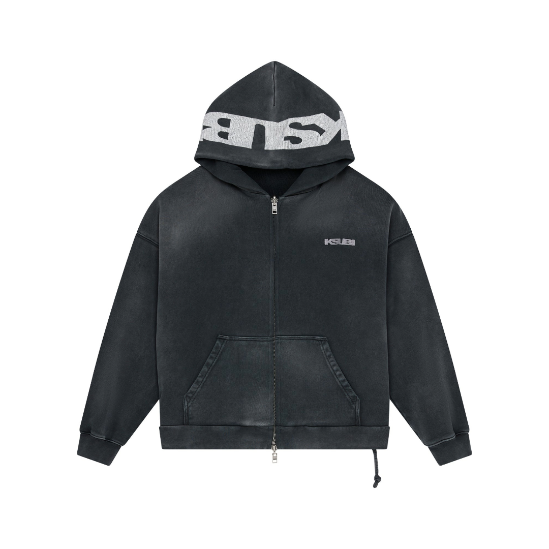 ACE EKCESS ZIP THRU HOODIE BLACK FADE